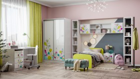 Детская комната Флер (Белый/корпус Выбеленное дерево) в Шадринске - shadrinsk.katalogmebeli.com | фото