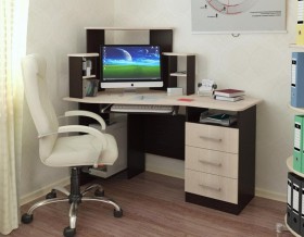Компьютерный стол Каспер (венге/лоредо) в Шадринске - shadrinsk.katalogmebeli.com | фото