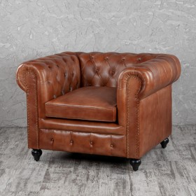 Кресло кожаное Лофт Честер (кожа) в Шадринске - shadrinsk.katalogmebeli.com | фото