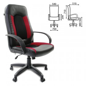 Кресло офисное BRABIX Strike EX-525 (черно-красный) в Шадринске - shadrinsk.katalogmebeli.com | фото