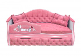 Кровать 160 серии Иллюзия 2 ящика 36 Розовый (мягкий бортик/подушки) в Шадринске - shadrinsk.katalogmebeli.com | фото
