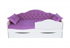 Кровать 190 серии Иллюзия Лайт 1 ящик 32 Фиолетовый (подушки) в Шадринске - shadrinsk.katalogmebeli.com | фото