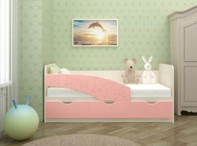 Кровать Бабочки 1,6м (Розовый металлик) в Шадринске - shadrinsk.katalogmebeli.com | фото