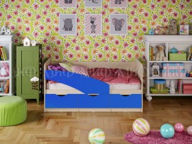Кровать Бабочки 2,0м (Синий матовый) в Шадринске - shadrinsk.katalogmebeli.com | фото