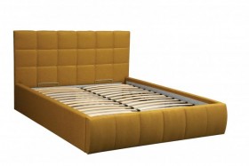 Кровать "Диана" ш. 1600 (Н=1010мм) (жаккард горчица) в Шадринске - shadrinsk.katalogmebeli.com | фото