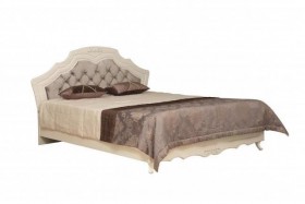 Кровать двойная "Кантри" (вудлайн кремовый/патина/ортопед/1820) в Шадринске - shadrinsk.katalogmebeli.com | фото
