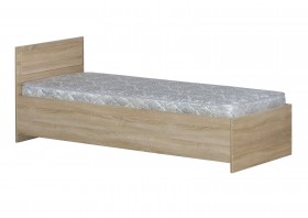Кровать одинарная 800-2 без матраса (прямые спинки) Дуб Сонома в Шадринске - shadrinsk.katalogmebeli.com | фото