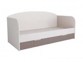 Кровать с ящиками ДКД 2000.1 Лавис (Белый софт/Грей софт/корпус Белый) в Шадринске - shadrinsk.katalogmebeli.com | фото