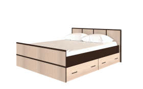 Кровать Сакура с настилом и ящиками 1,4 (Венге/Лоредо) в Шадринске - shadrinsk.katalogmebeli.com | фото