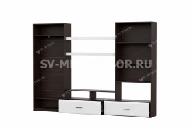 Мебель для гостиной МГС 7 Исполнение 1 Дуб Венге/Белый глянец в Шадринске - shadrinsk.katalogmebeli.com | фото