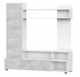 Мебель для гостиной "МГС 9" Белый / Цемент светлый в Шадринске - shadrinsk.katalogmebeli.com | фото
