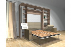 Шкаф-кровать с диваном Каролина в Шадринске - shadrinsk.katalogmebeli.com | фото 3