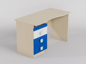 Стол (столешница с выемкой) Скай (Синий/Белый/корпус Клен) в Шадринске - shadrinsk.katalogmebeli.com | фото