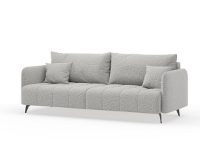 Валериан диван трёхместный прямой Светло-серый, ткань RICO FLEX 108 в Шадринске - shadrinsk.katalogmebeli.com | фото